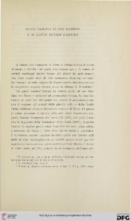 8: Della basilica di San Martino e di alcuni ricordi Farfensi