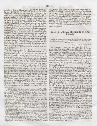 126-128 Kirchlich-politische Actenstücke aus der Schweiz