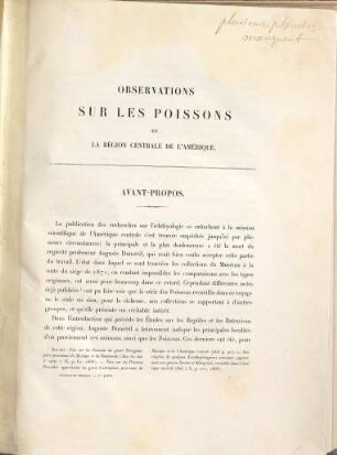 Études sur les poissons