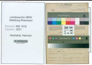 Entnazifizierung Heinrich Hochstrat , geb. 16.09.1894 (Anstreicher)