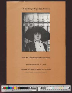 Lili Boulanger-Tage 1993. Bremen : zum 100. Geburtstag der Komponistin