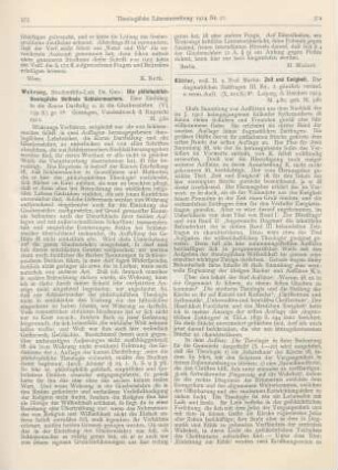 374-376 [Rezension] Kähler, Martin, Zeit und Ewigkeit. Der dogmatischen Zeitfragen III. Bd., 2., gänzlich veränd. u. verm. Aufl