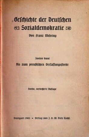 Geschichte der deutschen Sozialdemokratie. 2
