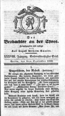 36. Stueck, 9. September 1839