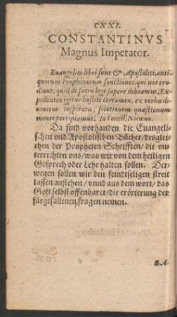 CXXI. Constantinus Magnus Imperator.