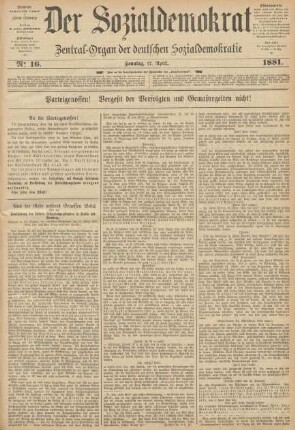 No 16. Sonntag, 17. April. 1881.