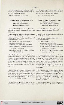 Vorstands-Sitzung am 22. Dezember 1897 / Séance du Comité du 22 décembre 1897