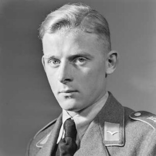 Portrait eines Mannschaftsmitglied der Luftwaffe, wahrscheinlich ein Kanonier, Flieger oder Funker
