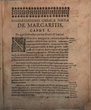 Guerneri Rolfincii Phil. Ac Med. Doct. Et Prof. Publici Dissertatio Chimica Tertia, De Margaritis