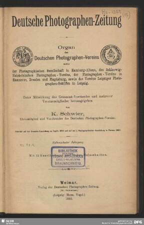 17.1893: Deutsche Photographen-Zeitung : Organ d. Deutschen Photographen-Vereins ..