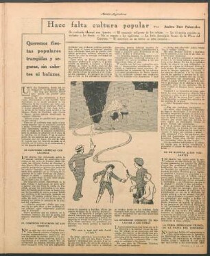 Hace falta cultura popular : Queremos fiestas populares tranquilas y seguras, sin cohetes ni balazos