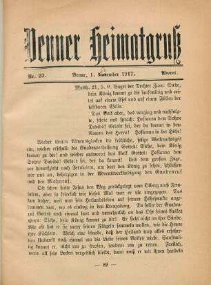23.1917: Venner Heimatgruss