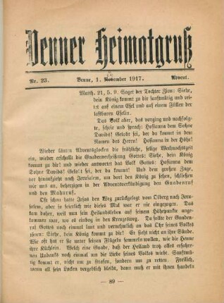 23.1917: Venner Heimatgruss