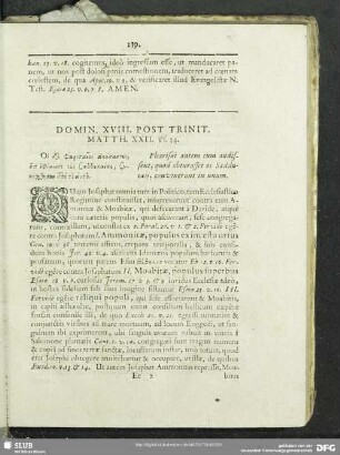 Domin. XVIII. Post Trinit. Matth. XXII. vs. 34.