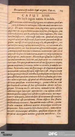 Caput XVIII. [XVII.] De Styli arguti natura & indole