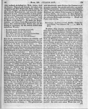 Martensen, H. L.: Ueber Lenau's Faust. Stuttgart: Cotta 1836