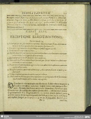 Caput XXVI. De Exceptione Illegitimationis