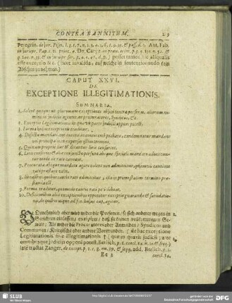 Caput XXVI. De Exceptione Illegitimationis