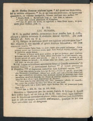 §. III. Lex Humana