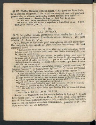 §. III. Lex Humana