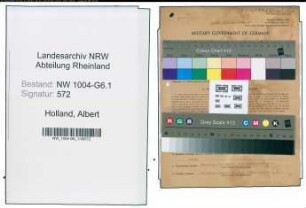 Entnazifizierung Albert Holland , geb. 25.01.1893 (Ingenieur)