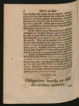 Sectio III. De Obligatione heredis ex delictis civilibus defuncti.