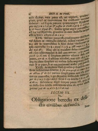 Sectio III. De Obligatione heredis ex delictis civilibus defuncti.