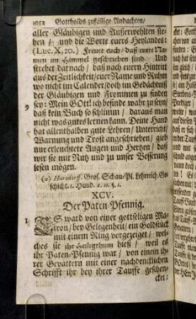 1052-1063, XCV. Der Paten-Pfennig - XCVII. Der Ring