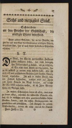 Sechs und vierzigstes Stück