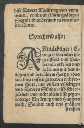 Sprechend also: