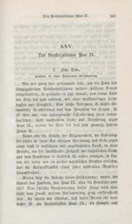 367-380 Das Priesterjubiläum Pius IX.
