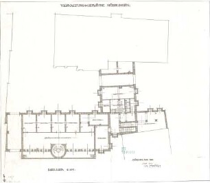 Fischer, Theodor; Nördlingen; Verwaltungs-Gebäude - Grundriss Keller