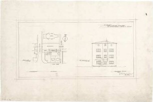 Gsaenger, Gustav; München, Romanplatz / Notburgastr.; Wohn- und Geschäftshaus Frauenhofer - Eingabeplan (Lageplan), Ostseite (Ansicht)