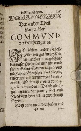 Der ander Theil Catholischer Communionverthedigung.
