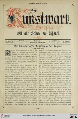 Die Künstlerische Erziehung der Jugend, [3]: die Universität