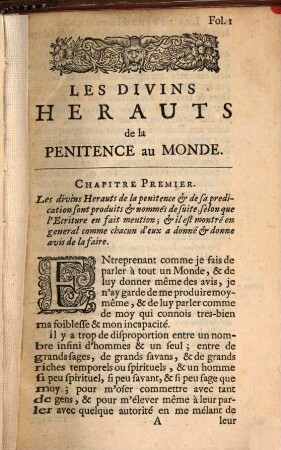 Les divins hérauts de la pénitence au monde