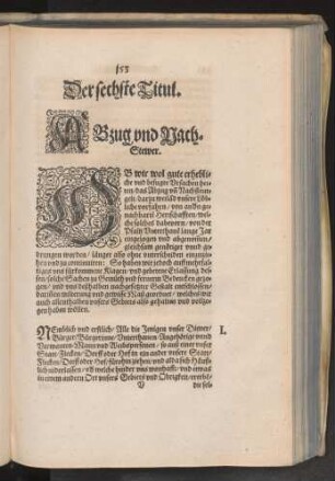 Der sechste Titul. Abzug vnd Nach Stewer