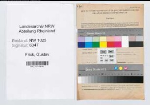 Entnazifizierung Gustav Frick , geb. 21.08.1895 (Verw.Obersekretaer)