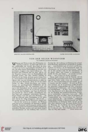 38: Von der neuen Wohnform : die kommende Grosstadt-Wohnung