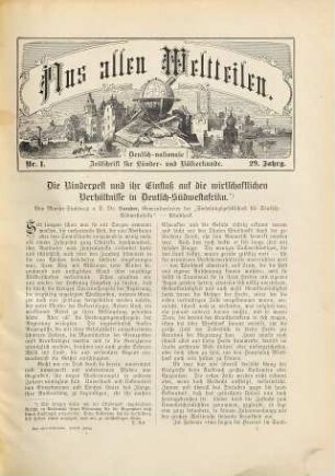 Aus allen Welttheilen : illustrirte Monatshefte für Länder- und Völkerkunde und verwandte Fächer. 29. 1898