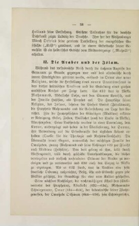 12. Die Araber und der Islam