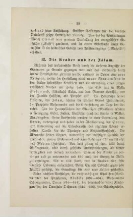 12. Die Araber und der Islam