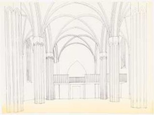 Evangelische St. Nikolai-Kirche, Berlin-Spandau Orgel: Raumschema vor dem Umbau