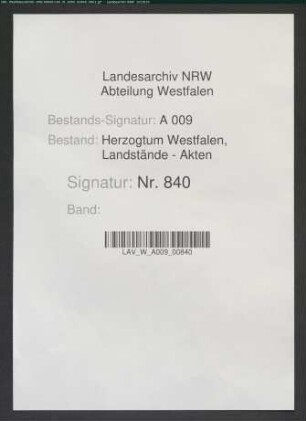 Vollmacht des Kurfürsten Clemens August für die Landtagsdeputierten Staatsminister Graf Ferdinand Leopold Anton von Hohenzollern und Geh. und Hofrat Josephh Clemens Lapp (Abschrift)