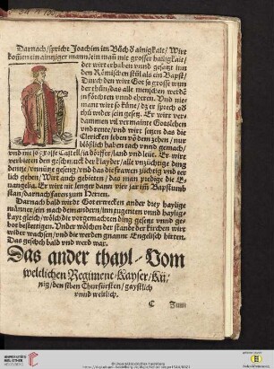 Das ander thayl: Vom weltlichen Regiment / Kayser / Künig / den siben Churfürsten / gaystlich unnd weltlich