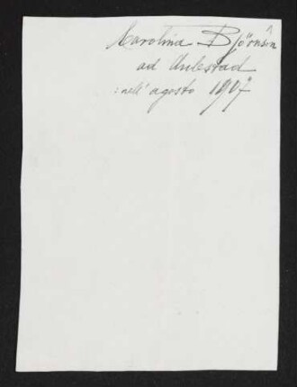 Dokument an Gerhart Hauptmann