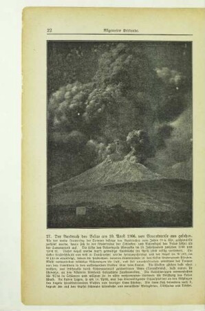 Der Ausbruch des Vesuv am 10. April 1906, von Boscotrecase aus gesehen