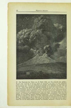 Der Ausbruch des Vesuv am 10. April 1906, von Boscotrecase aus gesehen