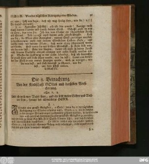 Die 8. Betrachtung. Von der Kindschaft Gottes und derselben Versicherung.