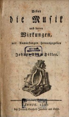 Ueber die Musik und deren Wirkungen